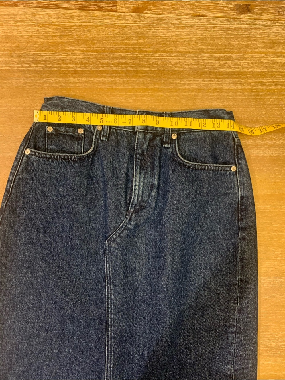 rag & bone Dark Blue  Sukato  denim Skirt with Raw Hem - Picture 12 of 14